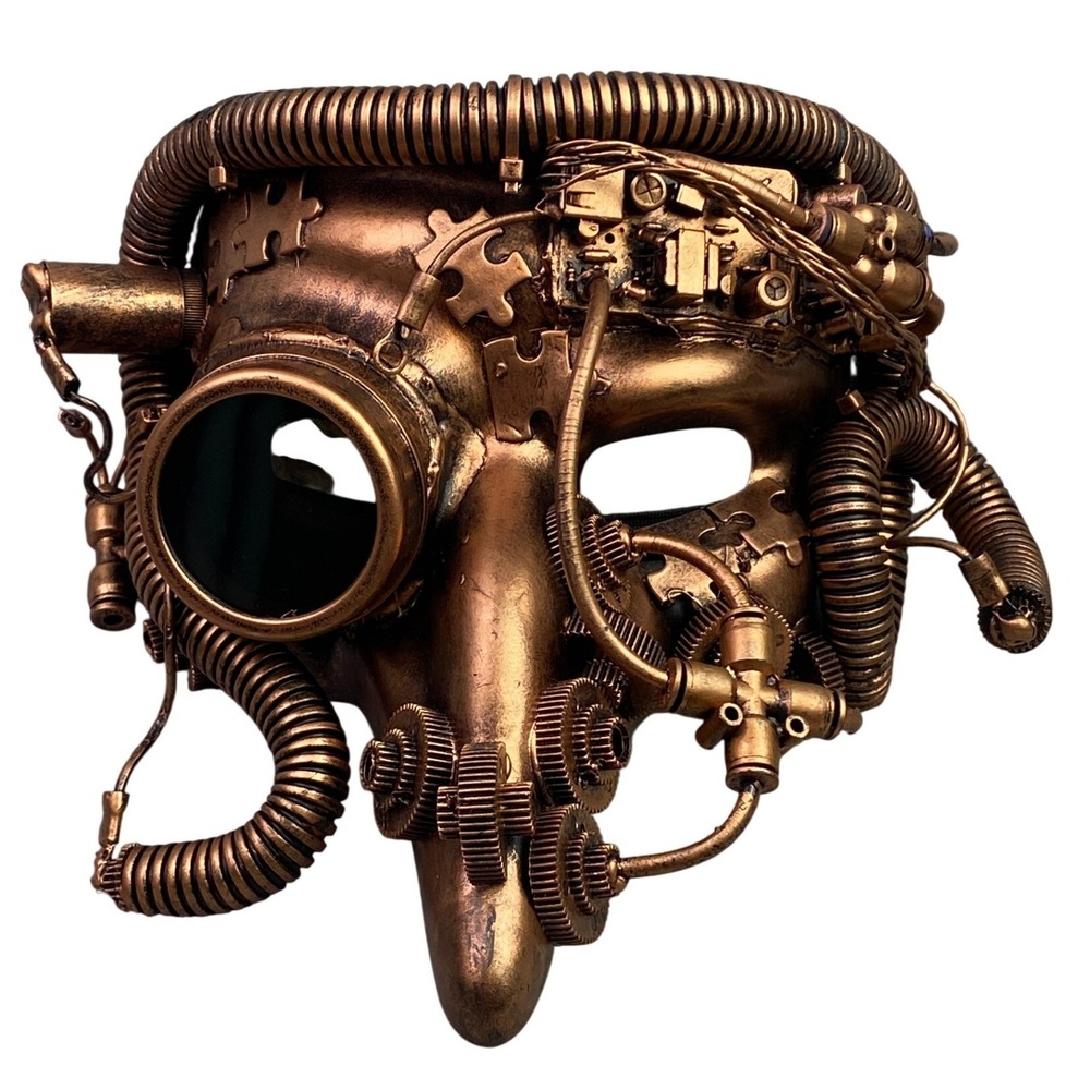 Steampunk Mask Copper Gear Goggles Cosplay Halloween Costume  KBW M39269